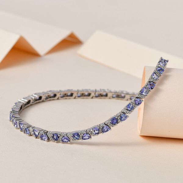 Tansanit und Zirkon 19cm Armband - 5,38 ct. image number 2