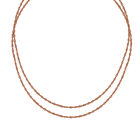 Italienische Singapurkette, ca. 75 cm, 925 Silber rosévergoldet