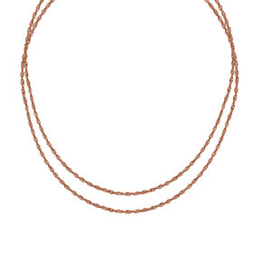 Italienische Singapurkette, ca. 75 cm, 925 Silber rosévergoldet