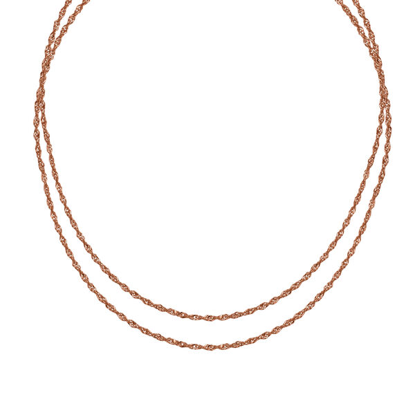 Italienische Singapurkette, ca. 75 cm, 925 Silber rosévergoldet image number 0