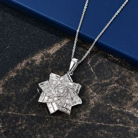 LUXURIANT SGL zertifizierter SI-GH Labor Diamant Anh&auml;nger mit 50cm Kette - 1 ct.