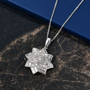 LUXURIANT SGL zertifizierter SI-GH Labor Diamant Anh&auml;nger mit 50cm Kette - 1 ct.