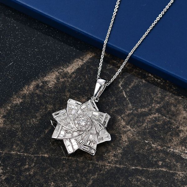 Lab Grown Diamant SI-GH Schmuckset ca. 50 cm 925 Silber rhodiniert ca. 1,00 ct. image number 1