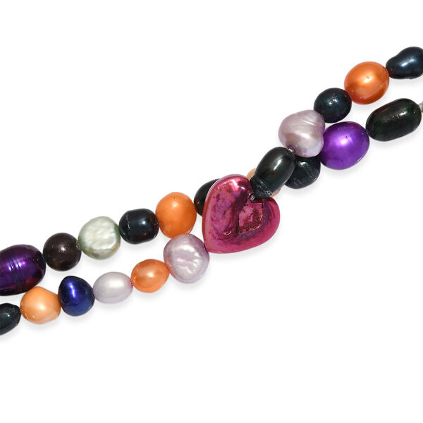 Mehrfarbige gef&auml;rbte Perle Halskette ca. 122 cm image number 4