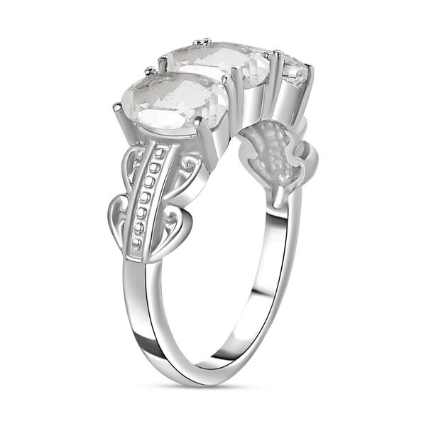 Weißer Topas Schmuckset  Edelstahl ca. 5.43 ct image number 5