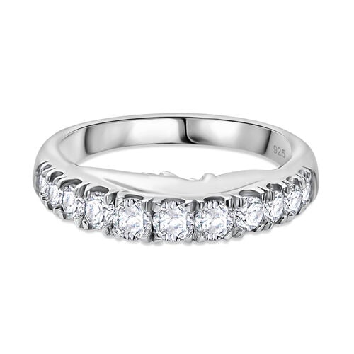 Moissanit Ring 925 Silber rhodiniert (Größe 17.00) ca. 0,76 ct image number 0