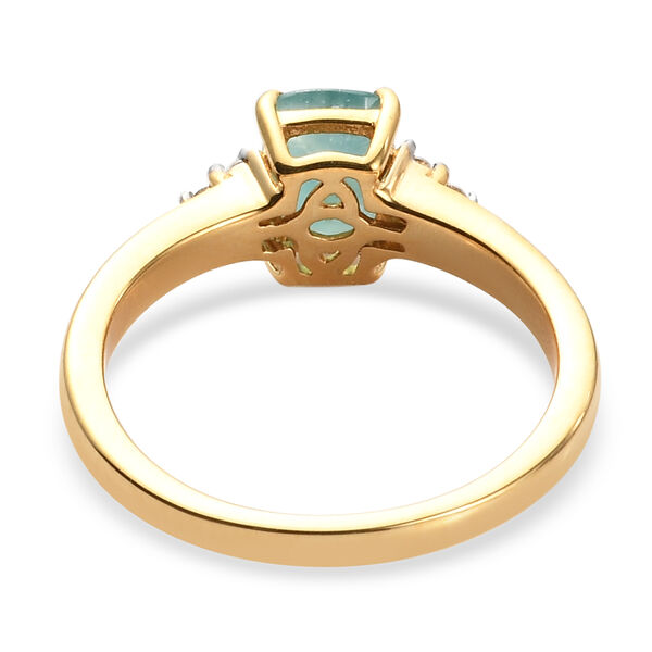 Grandidierit und Zirkon Ring 925 Silber vergoldet  ca. 1,01 ct image number 6