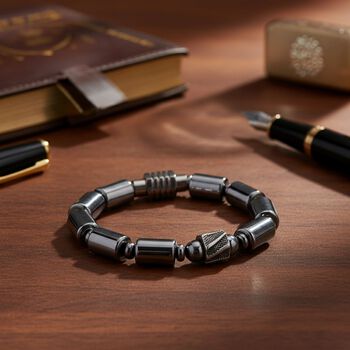 Terahertz Armband ca. 19 cm Reiner Edelstahl ca. 130,00 ct.