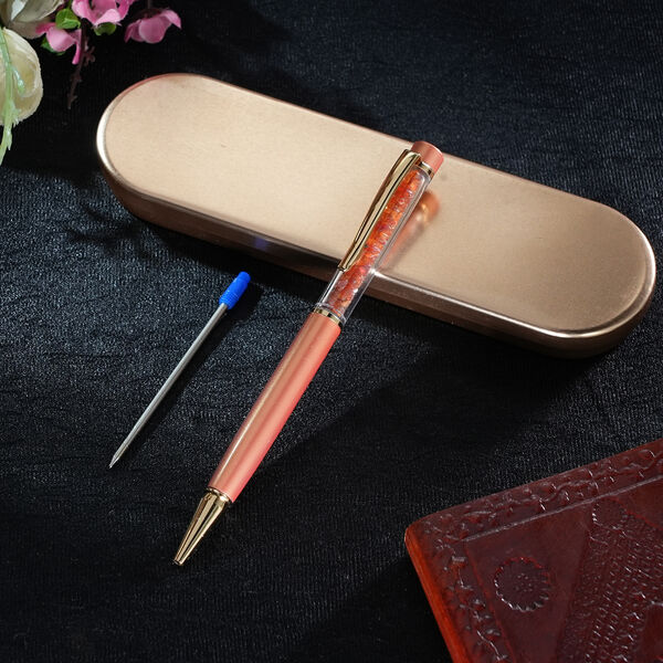 Premium Kollektion - Echter Feueropal-Kugelschreiber mit Extra-Mine image number 9