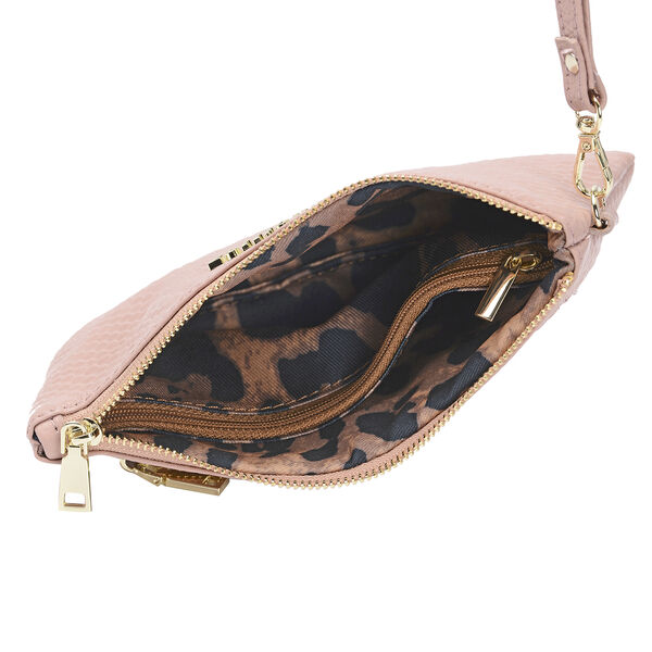 SENCILLEZ - 100% Leder Clutch, Rosa image number 5