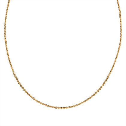 Italienische Brillantina Kette, 925 Silber vergoldet, ca. 60 cm, ca. 2,30g