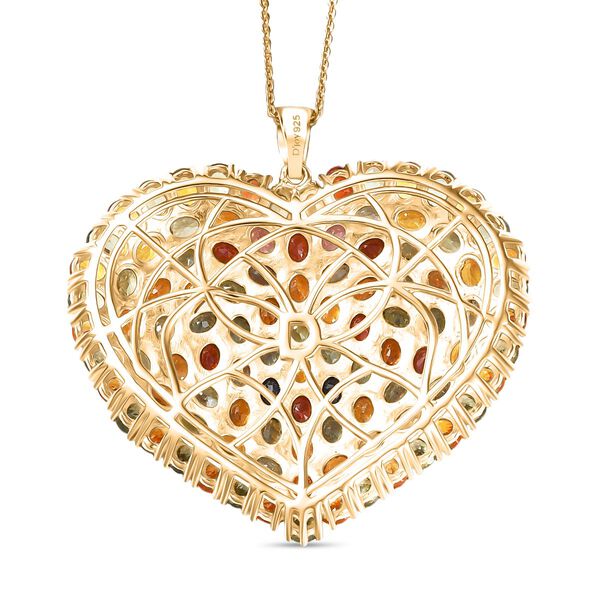 D'Joy mehrfarbiger Saphir Anh&auml;nger mit 50cm Kette - 24,48 ct. image number 4