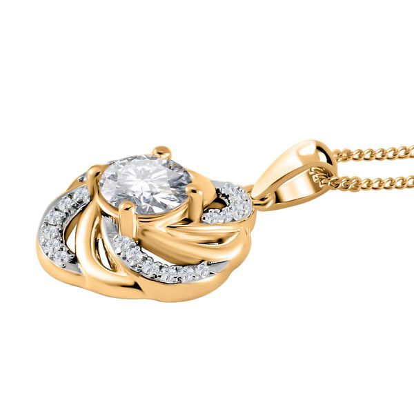 Moissanit Anh&auml;nger mit 45cm Kette - 0,92 ct. image number 4