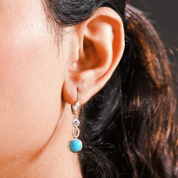 D'Joy AA Sleeping Beauty Türkis, Tansanit Ohrringe 925 Silber rhodiniert ca. 2.63 ct image number 3