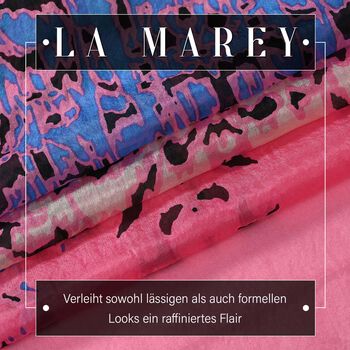 LA MAREY - 100% Maulbeeren-Seidenschal, Chiffon, 110x180cm, Rosa-blau