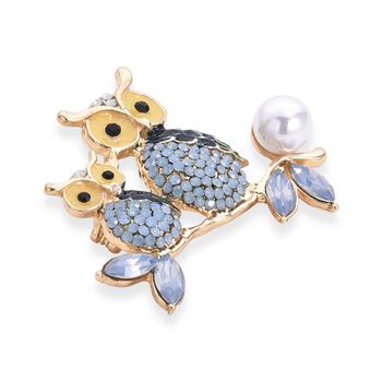 Kunststoff Perle, Mehrfarbiger Kristall Brosche emailliert