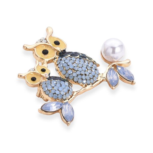 Kunststoff Perle, Mehrfarbiger Kristall Brosche emailliert image number 4