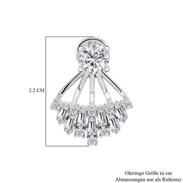 Moissanit Ohrringe 925 Silber rhodiniert ca. 1.59 ct image number 7