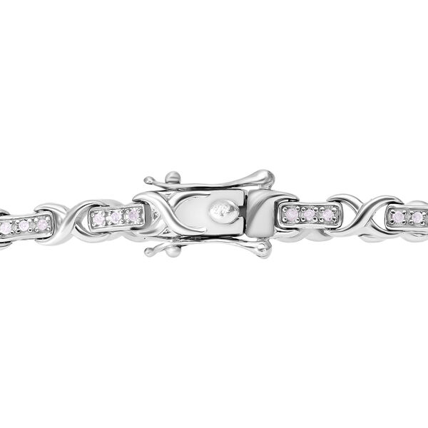 Wei&szlig;es Diamant Armband, ca. 20 cm, 925 Silber platiniert ca. 0.25 ct image number 3