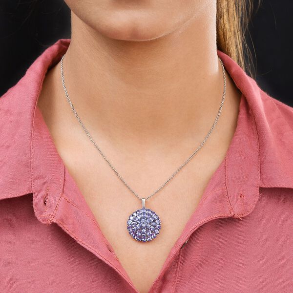 Tansanit-Anhänger mit Kette, 50 cm - 6,18 ct. image number 2