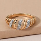 Diamant Ring 925 Silber vergoldet (Größe 18.00) ca. 0,10 ct image number 1