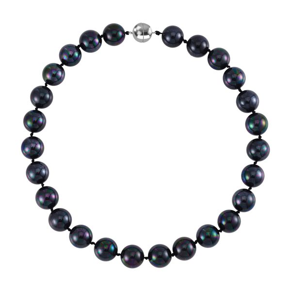 Rosa Muschelkernperle Halskette ca. 50 cm Reiner Edelstahl image number 3