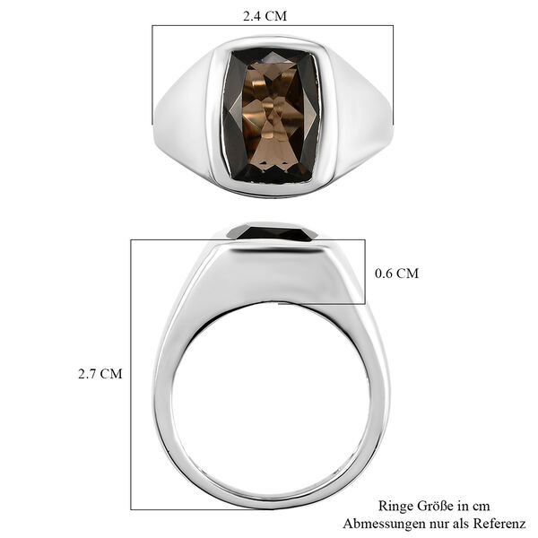Rauchquarz-Ring, Messing platiniert  ca. 5,82 ct image number 6
