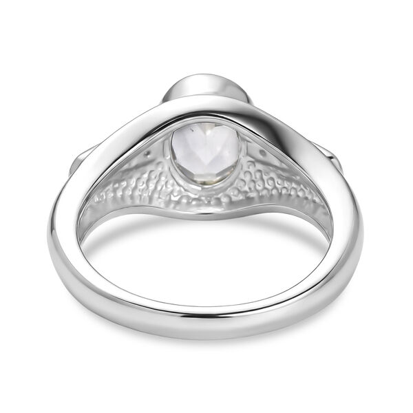 EVER TRUE Wei&szlig;er Topas, Wei&szlig;er Zirkonia Ring 316L Edelstahl (Gr&ouml;&szlig;e 21.00) image number 5