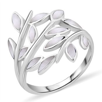 Perlmutt Ring 925 Silber (Gr&ouml;&szlig;e 16.00)