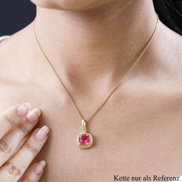 Sunset Quarz Triplett und Zirkon Anh&auml;nger - 3,52 ct. image number 3