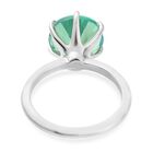 Pfau Triplett Quarz Solitär Ring 925 Silber Platin-Überzug image number 5