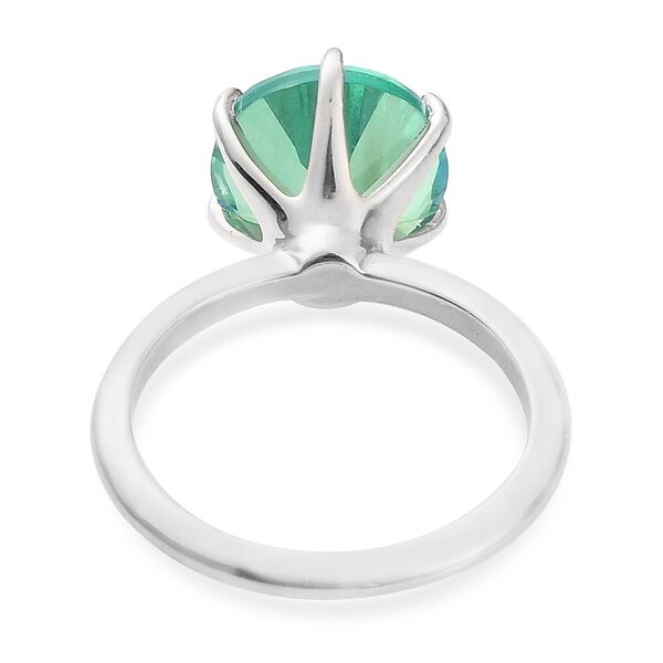 Pfau Triplett Quarz Solit&auml;r Ring 925 Silber Platin-&Uuml;berzug image number 6