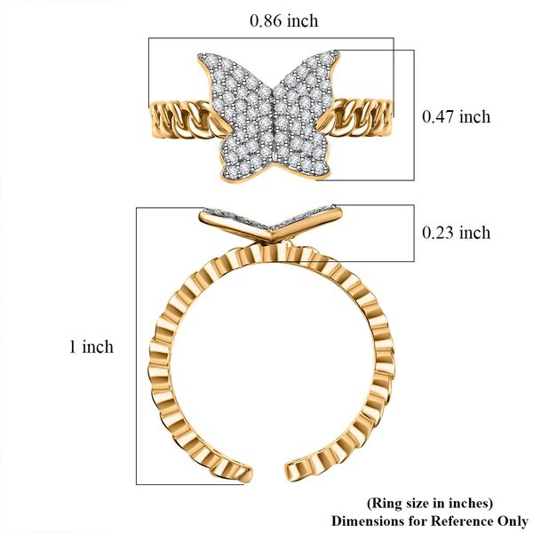 GP Trionfo Kollektion Wei&szlig;er Diamant Ring 925 Silber 750 Gelbgold Vermeil (Gr&ouml;&szlig;e 19.00) ca. 0.33 ct image number 5