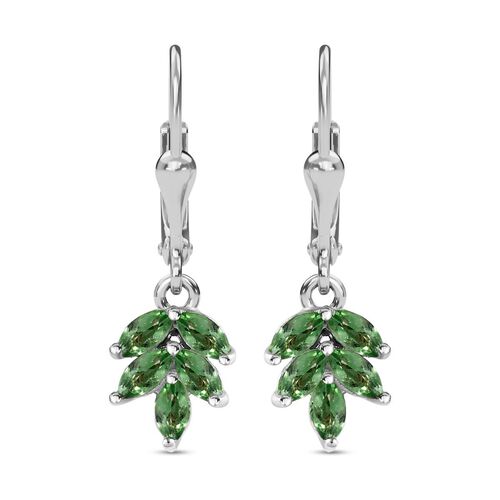 Natürliche Merelani Mint-Granat Ohrringe, 925 Silber platiniert ca. 0.94 ct image number 0