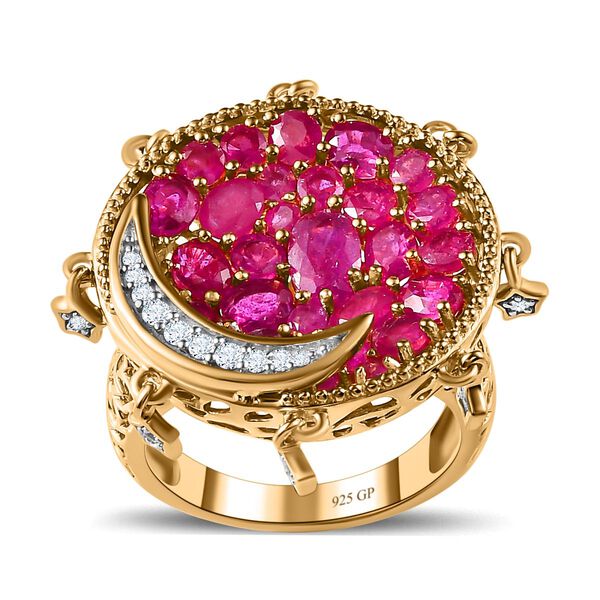 GP Celestial Dream Kollektion- afrikanischer Rubin, Zirkon und Saphir-Ring- 5,56 ct. image number 4