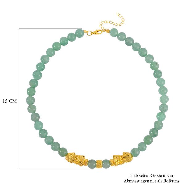 Gr&uuml;ne Aventurin-Halskette, 45 cm - 250 ct. image number 4