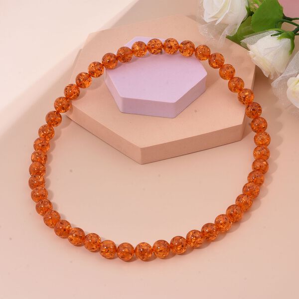 Synthetischer Bernstein Kette 61 cm image number 1