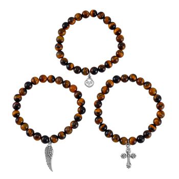 Tigerauge Schmuckset  ca. 300.00 ct