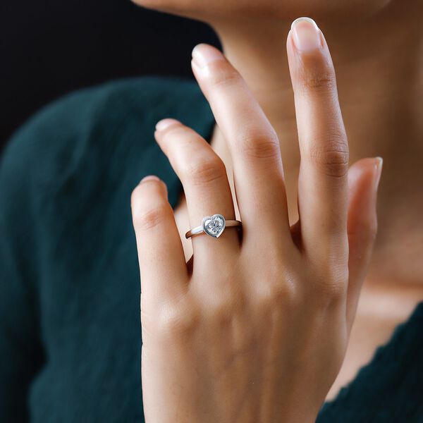 Moissanit Herz Ring - 1,30 ct. image number 9