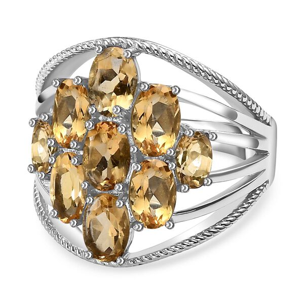 Citrin Ring, 316L Edelstahl (Gr&ouml;&szlig;e 17.00) ca. 3.43 ct image number 0