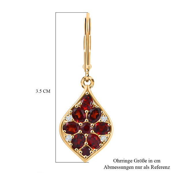EVER TRUE Mosambik Granat Ohrringe Nickelfreies Messing ca. 3,66 ct. image number 5
