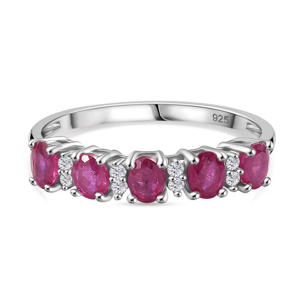 Afrikanischer Rubin und Zirkon Ring - 1,42 ct.