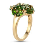 Natürlicher Chromdiopsid Ring 925 Silber vergoldet  ca. 2,29 ct image number 4