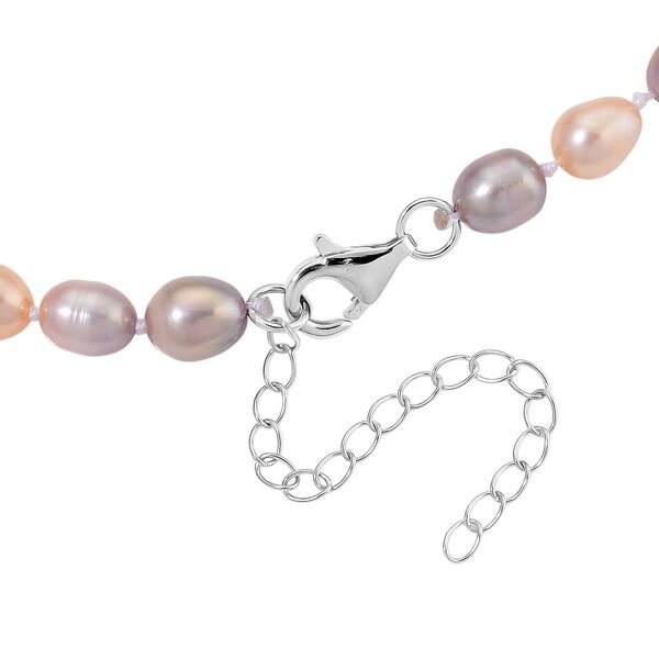 D'Joy AA Mehrfarbige Süßwasser Perle (6-7 mm) Schmuckset 925 Silber rhodiniert image number 5
