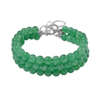 Gr&uuml;nes Aventurin-Armband, 18 cm - 30 ct.