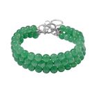 Grüner Aventurin Armband ca. 18 cm Reiner Edelstahl ca. 30.00 ct