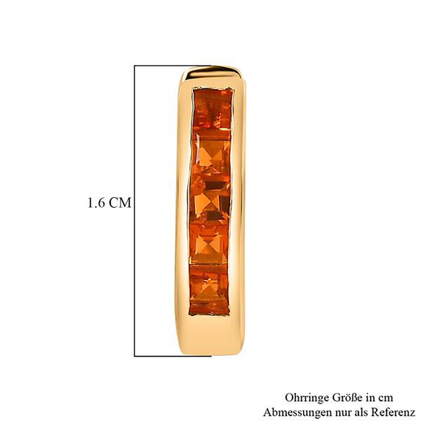 AA Salamanca Feueropal Ohrringe 925 Silber 750 Gelbgold Vermeil ca. 0.75 ct image number 6