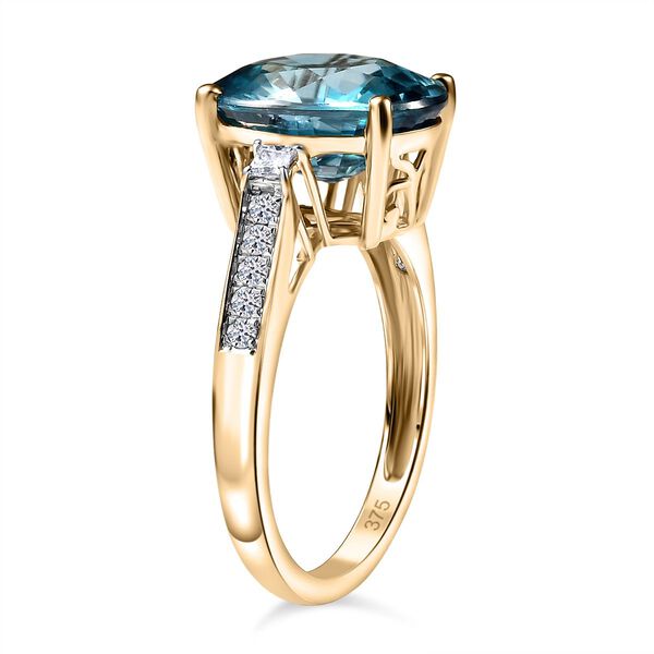 AAA Blauer Zirkon, Lab Grown Diamant VS Ring 375 Gold (Gr&ouml;&szlig;e 18.00) ca. 7.36 ct image number 4