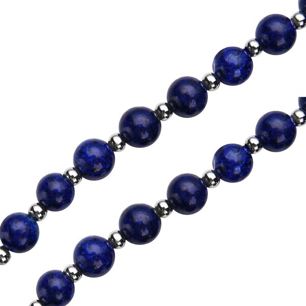 Lapislazuli Halskette, ca. 50 cm, reiner Edelstahl ca. 162,50 ct image number 4