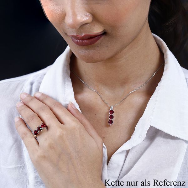 Rubin Kristall Schmuckset 925 Silber image number 2